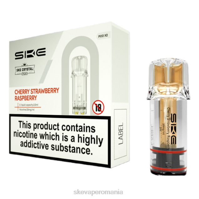 SKE vape refills - SKE cristal vape plus păstăi cireș căpșuni zmeură 2LN0R109
